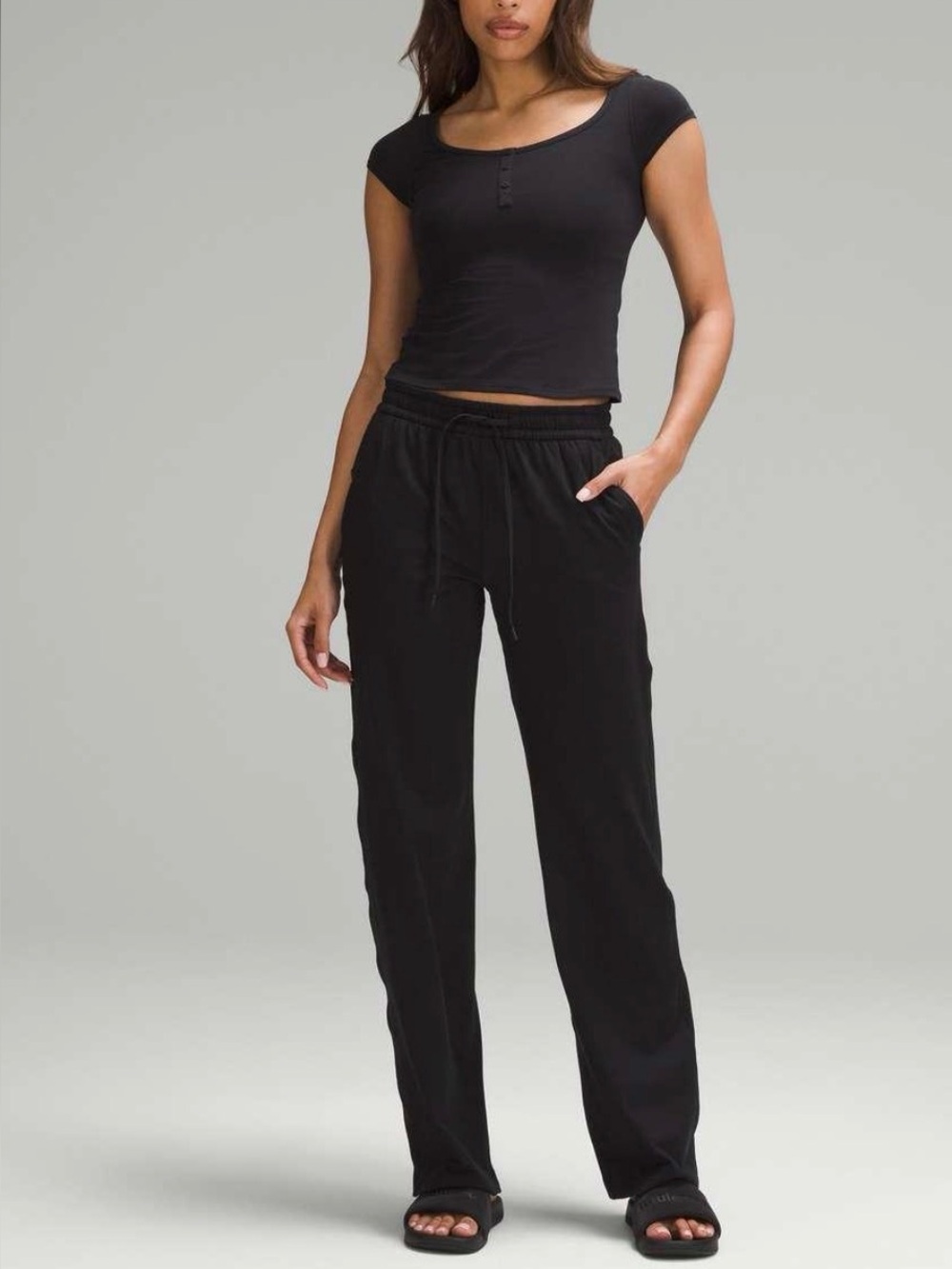 lululemon Soft Jersey Straight-Leg Mid-Rise Pant
